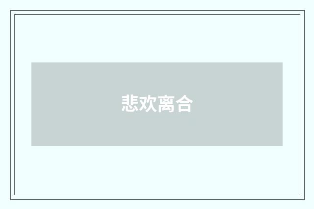 悲欢离合