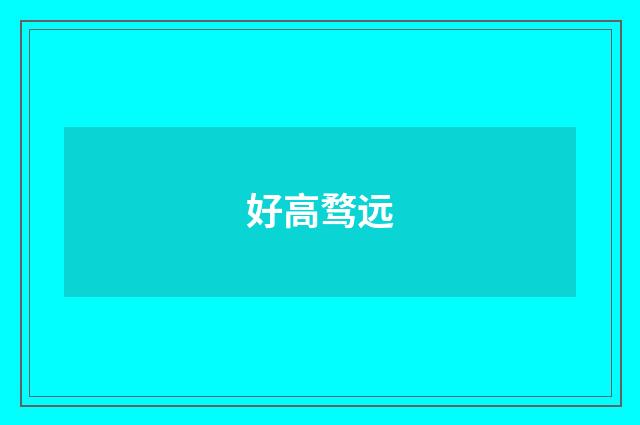 好高骛远