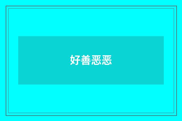 好善恶恶