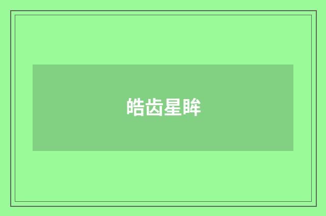 皓齿星眸