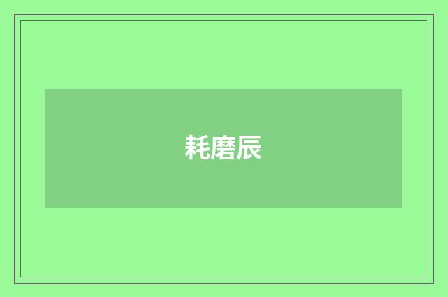 耗磨辰