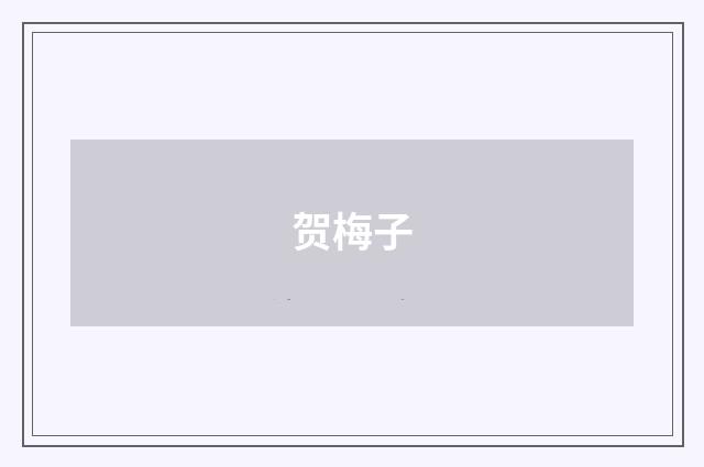 贺梅子