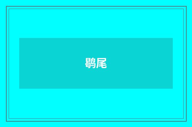鹖尾