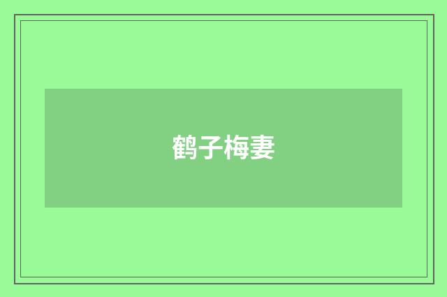 鹤子梅妻