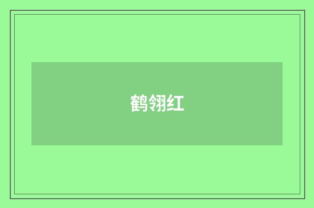 鹤翎红