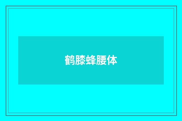 鹤膝蜂腰体