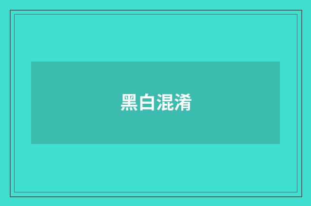 黑白混淆