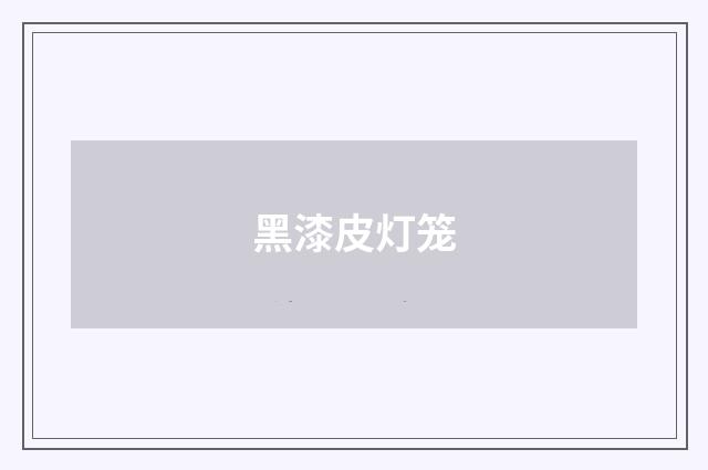 黑漆皮灯笼