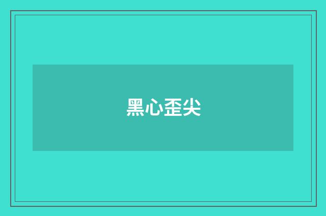 黑心歪尖