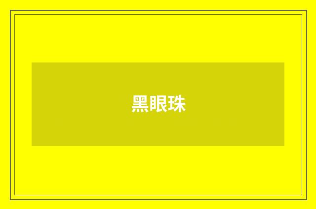黑眼珠