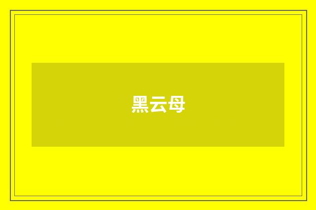 黑云母
