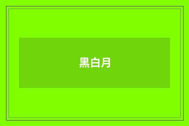 黑白月