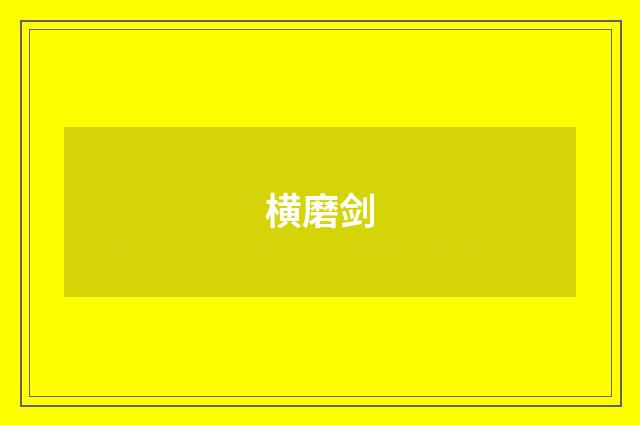 横磨剑