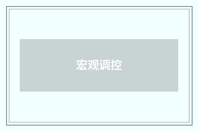 宏观调控