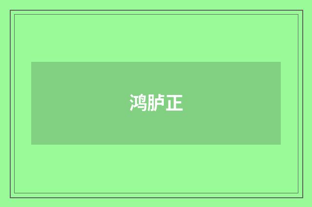 鸿胪正