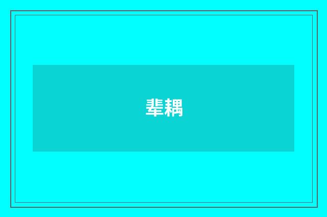 辈耦