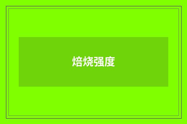 焙烧强度