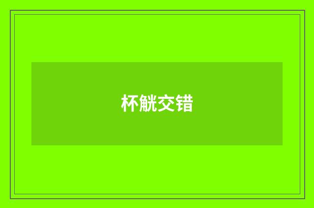 杯觥交错