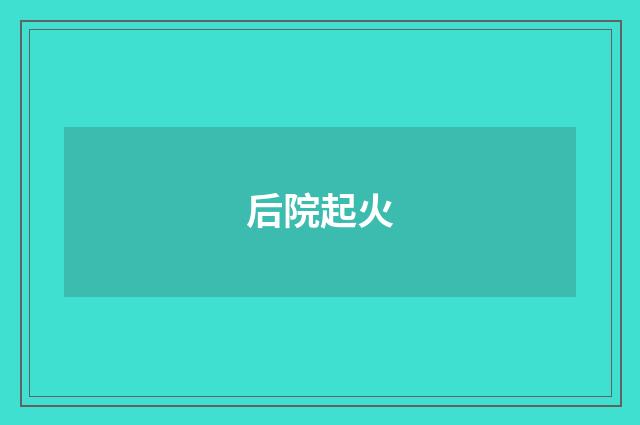 后院起火