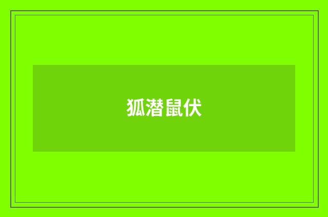 狐潜鼠伏