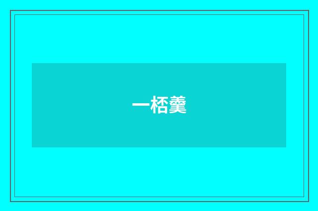 一桮羹