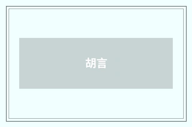 胡言