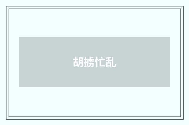 胡掳忙乱