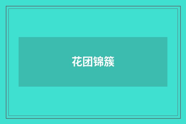 花团锦簇