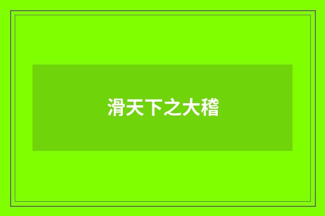 滑天下之大稽