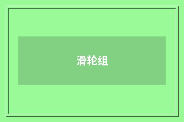 滑轮组