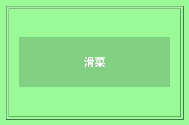 滑菜