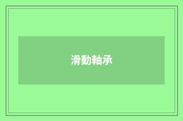 滑動軸承