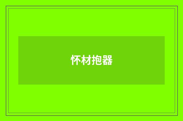 怀材抱器