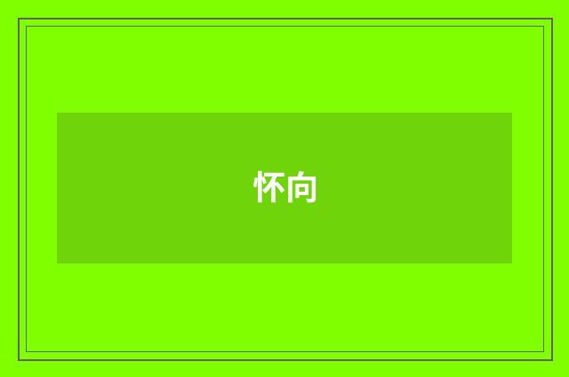 怀向