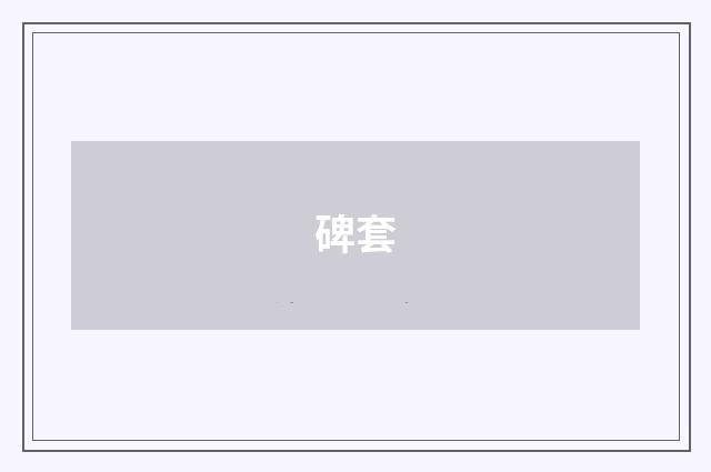 碑套
