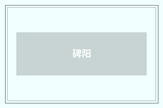 碑阳