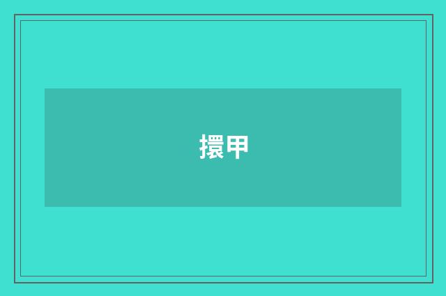 擐甲