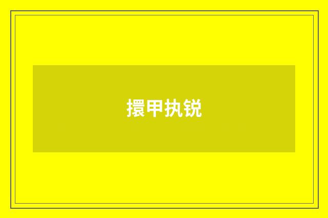 擐甲执锐