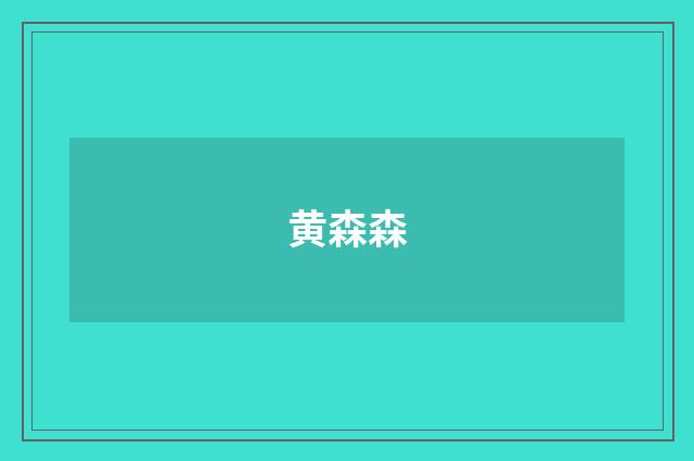 黄森森
