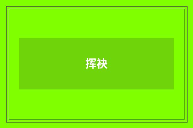 挥袂