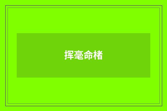 挥毫命楮