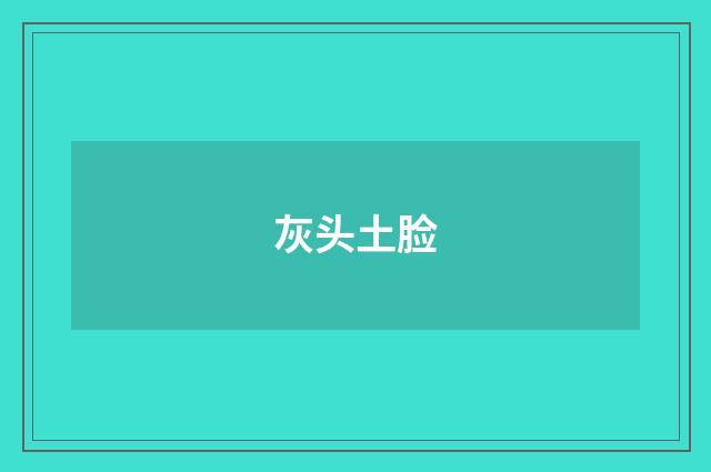 灰头土脸