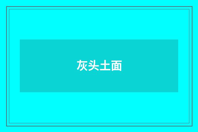 灰头土面
