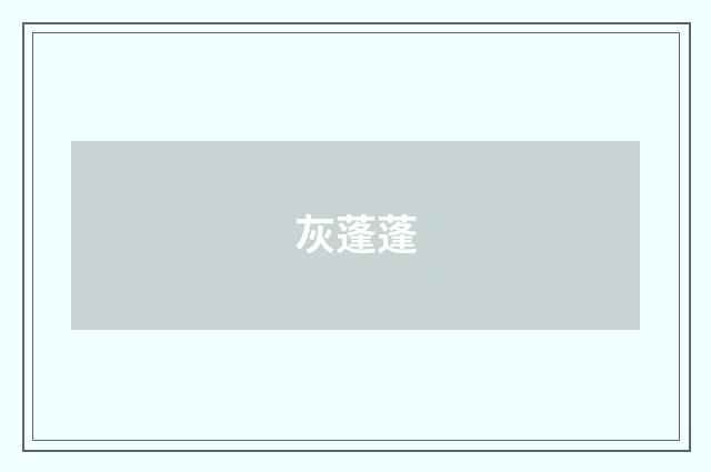 灰蓬蓬