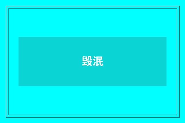 毁泯