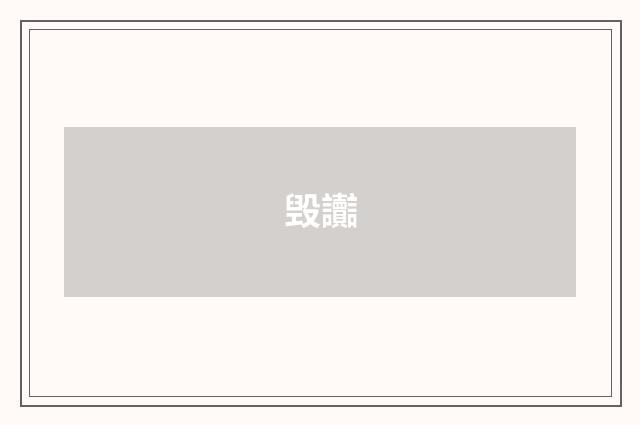 毁讟