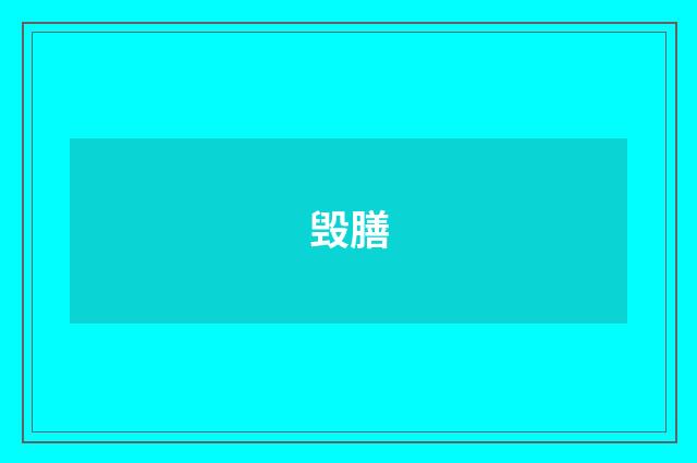 毁膳