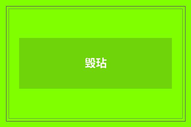 毁玷