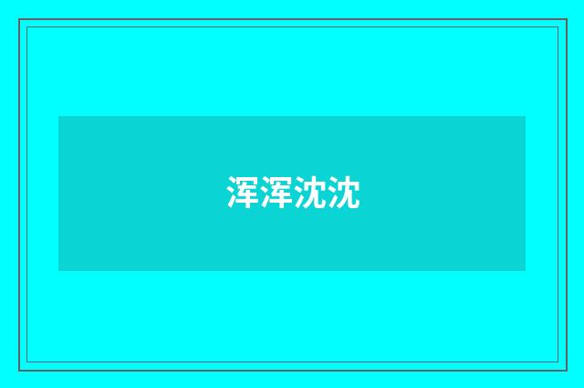 浑浑沈沈