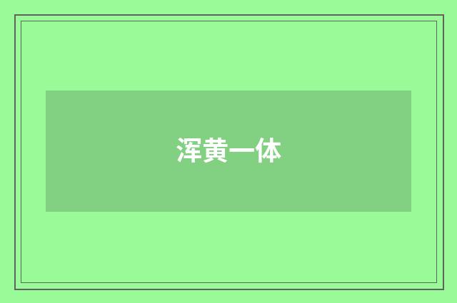 浑黄一体